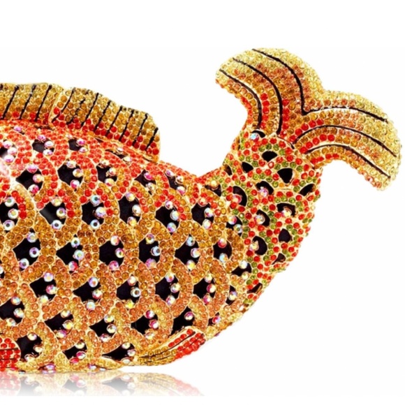 Austrian Crystal Lucky Fish Purse Gift Wedding!